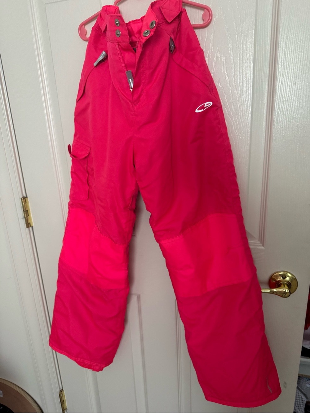 Champion Bright Pink Kids Snow Overalls